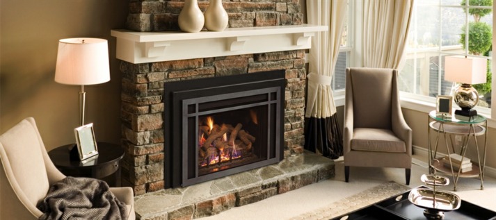 Fireplace style inspiration with a stacked-stone surround and white mantel